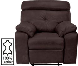 Collection - Cameron - Leather - Recliner Chair - Chocolate